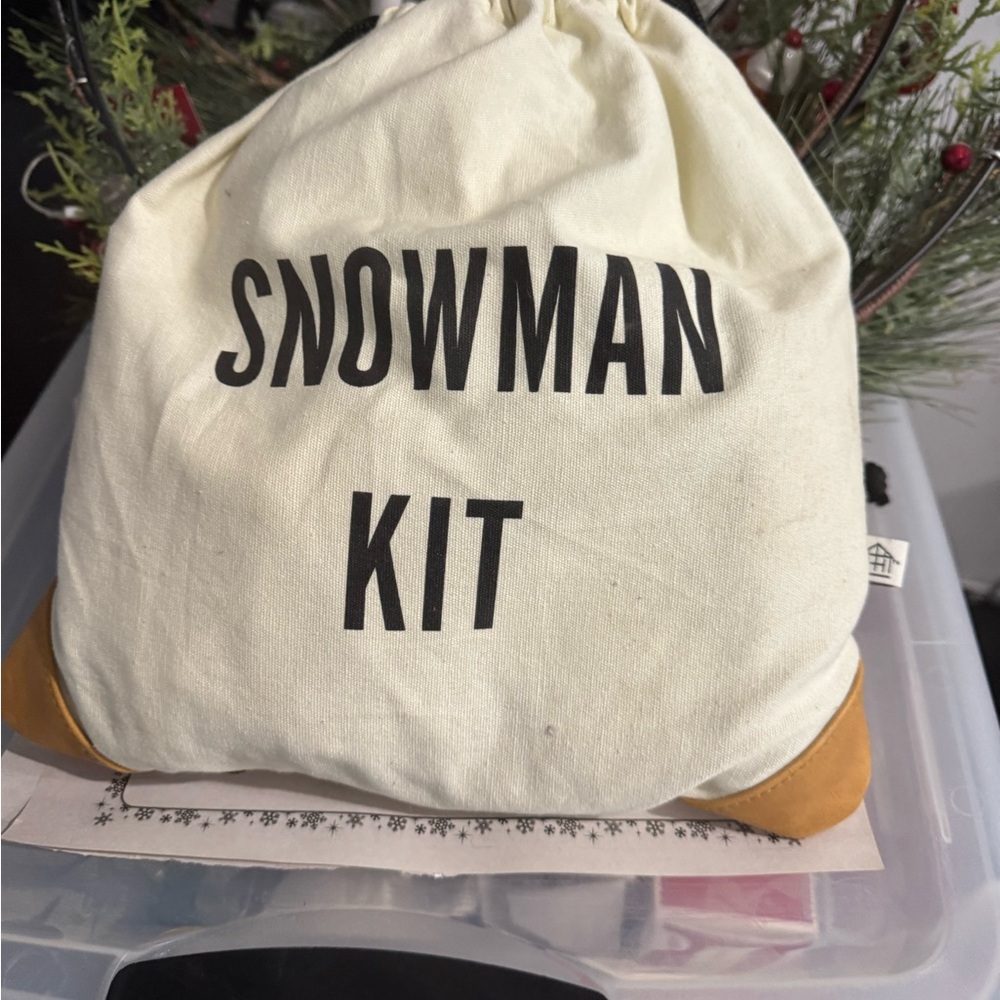 Brand new hearth and hand snowman making kit.